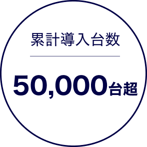 累計導入台数50,000台超